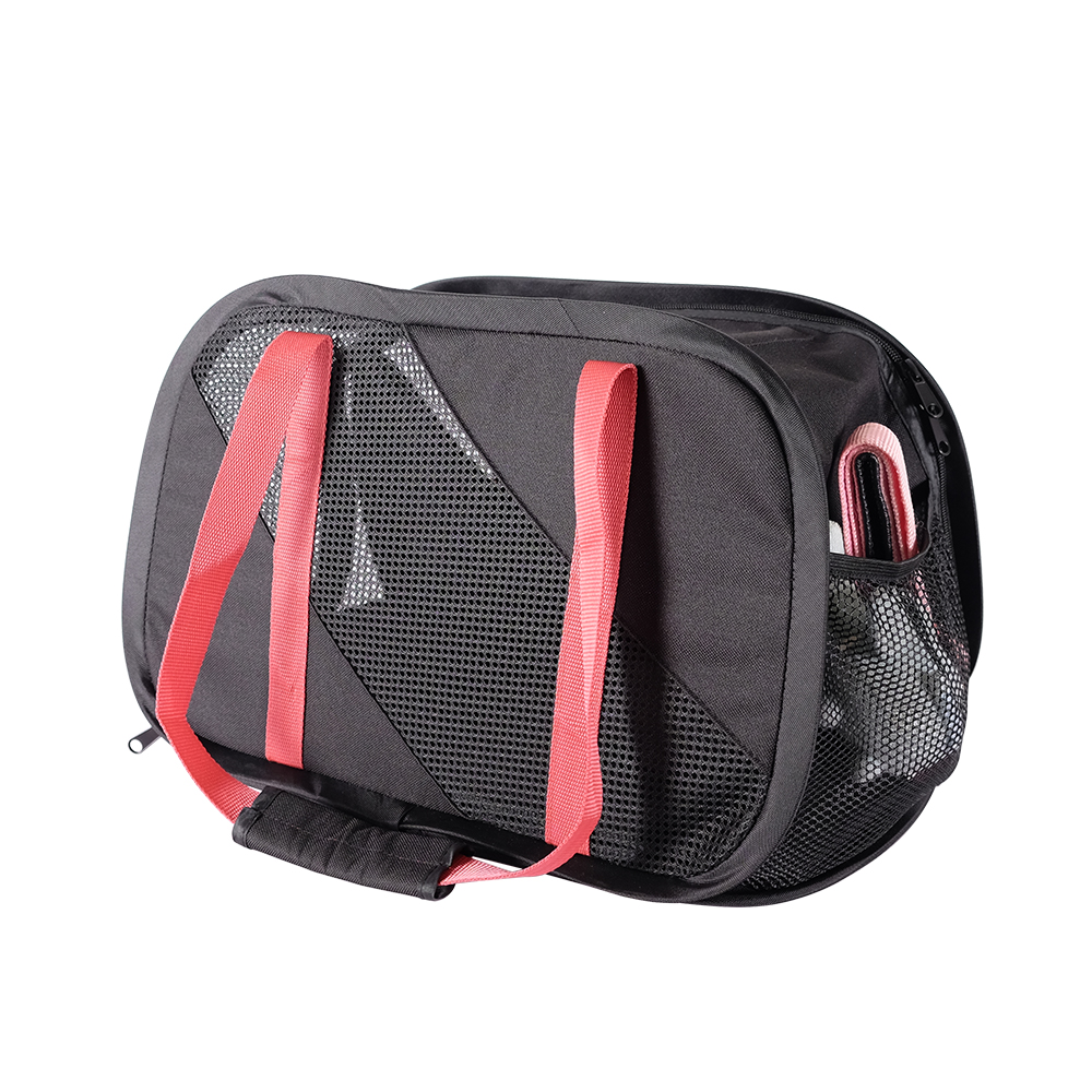  Pet Travel Carrier - Foldable -  Black Red  - 7