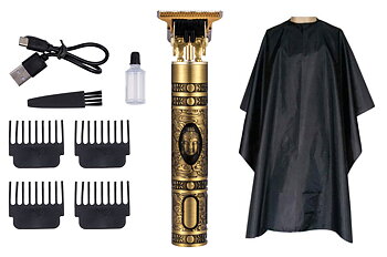 Hair & Beard Trimmer Deluxe Kit + Free Barber Apron - Buddha