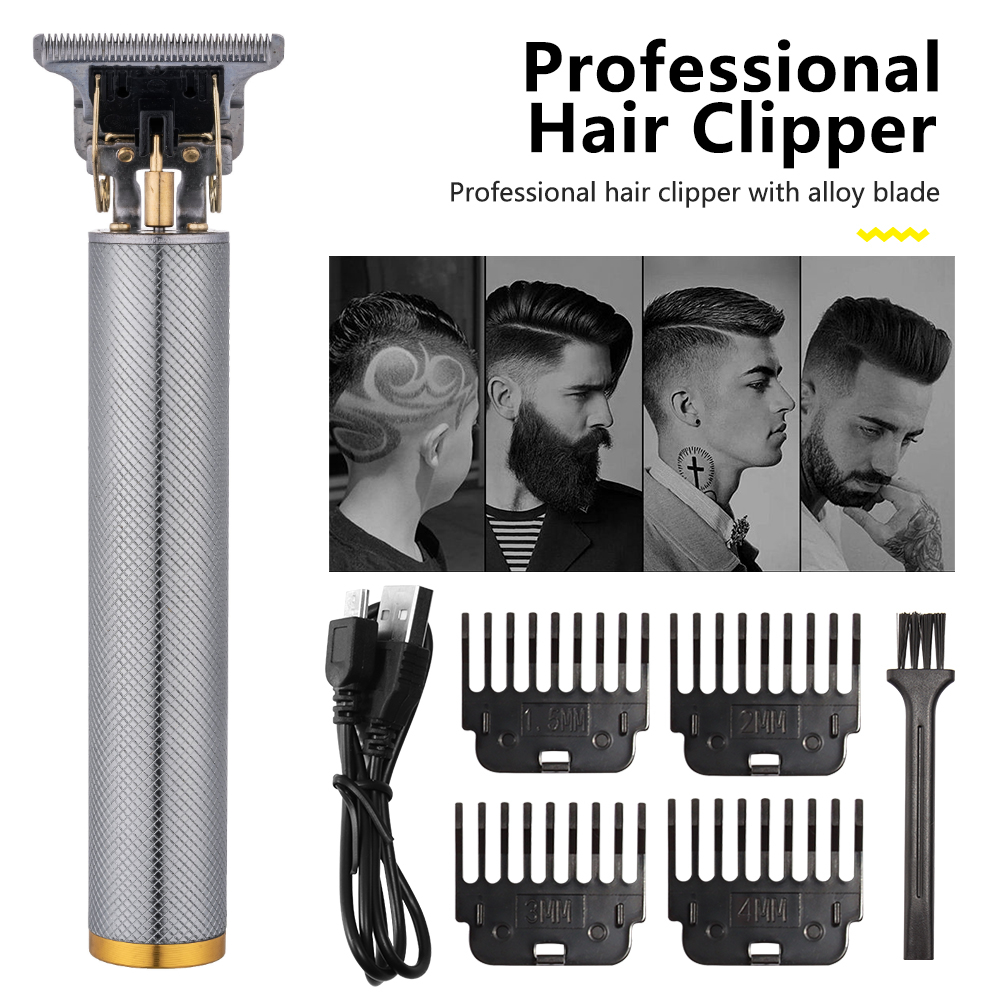 Hair & Beard Trimmer Deluxe Kit + Free Hairdresser's Apron - Silver - 2