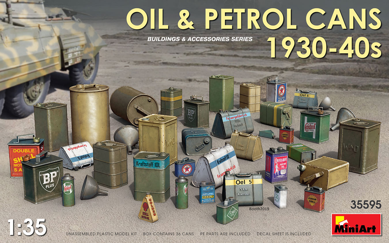 1/35 Oil & Petrol Cans 1930-40s