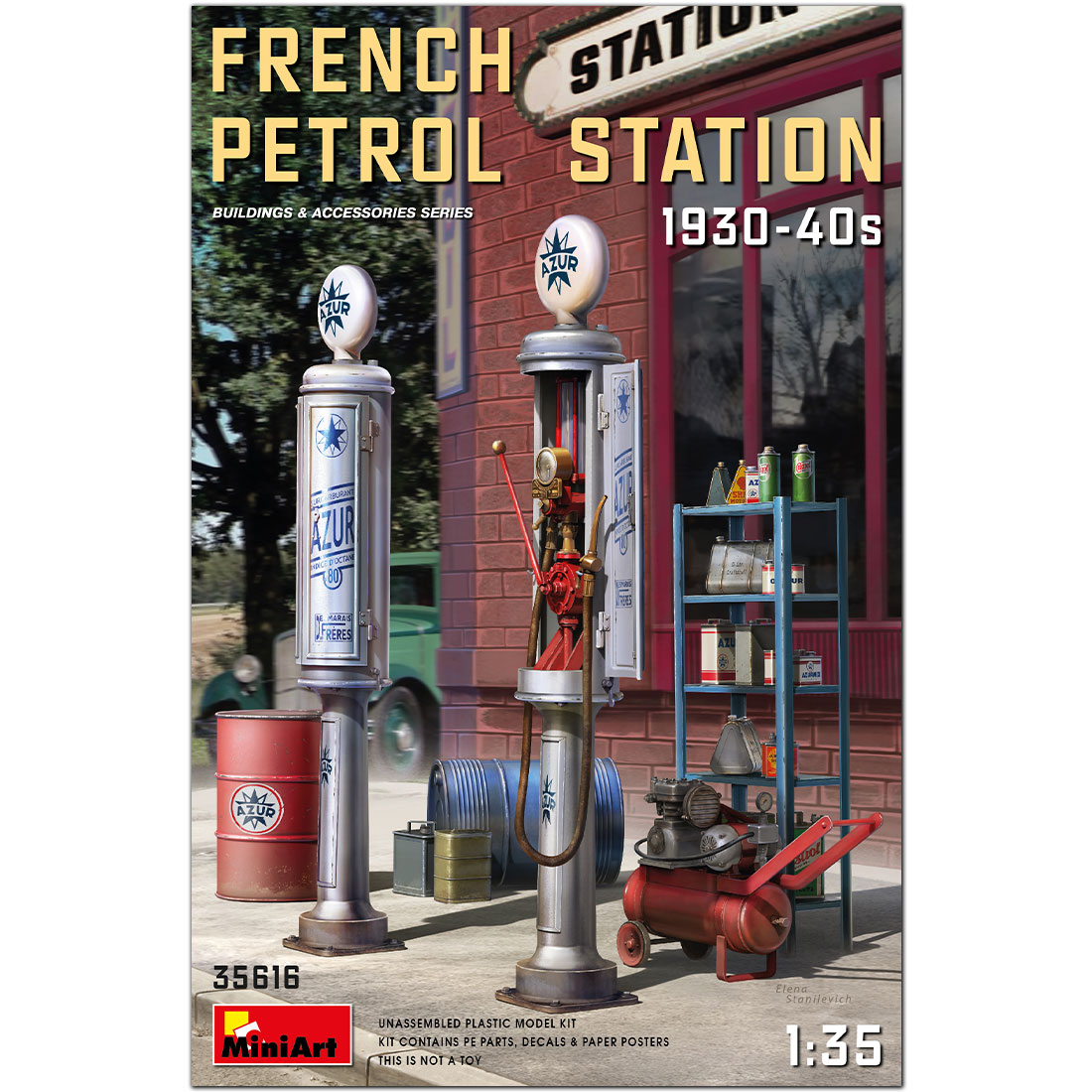 1/35 French Petrol Station 1930-40S