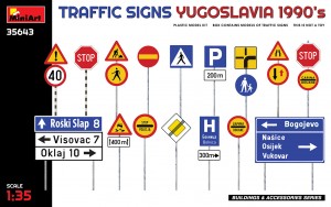 1/35 Traffic Signs. Yugoslavia 1990's