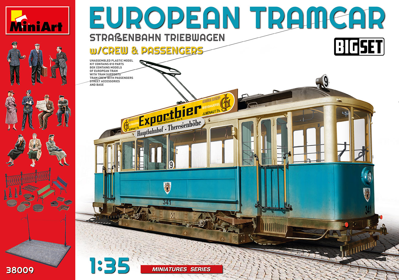 1/35 European Tramcar with Crew & Passengers