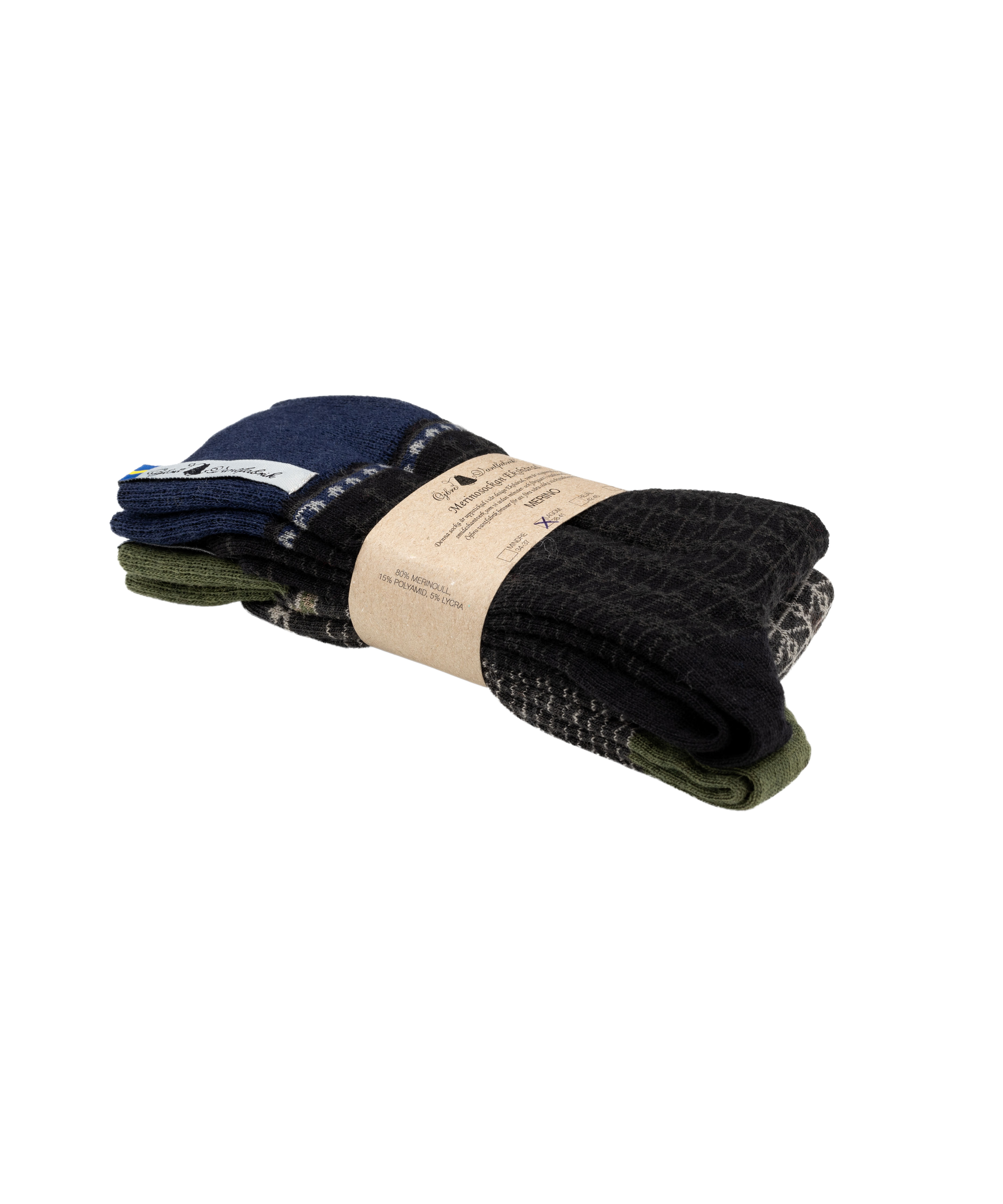 2 PAIRS EKSHÄRAD, MERINOWOOL SOCK - 2
