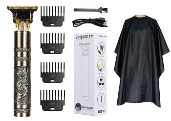 Hair & Beard Trimmer Deluxe Kit + Free Barber Apron - Drake
