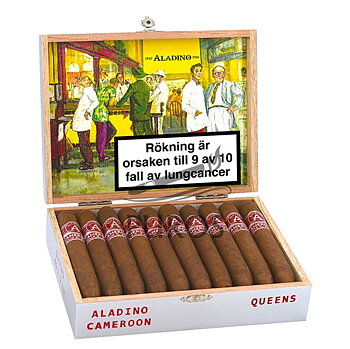Aladino Cameroon Queens Perfecto Öppen Cigarrlåda 20p