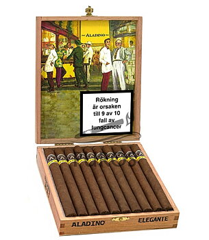 Aladino Corojo Elegante Lancero Öppen Cigarrlåda 20p
