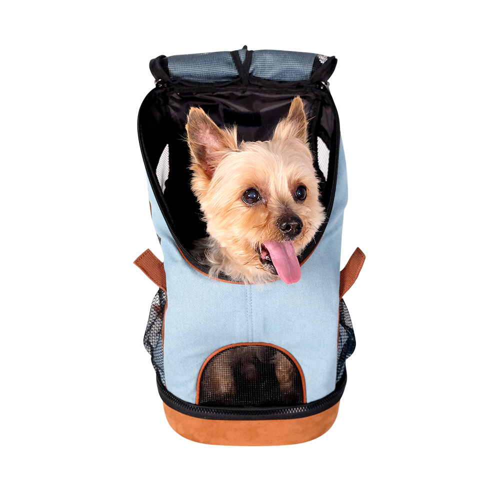 Denim Fun Lightweight Pet Backpack - Denim - 15