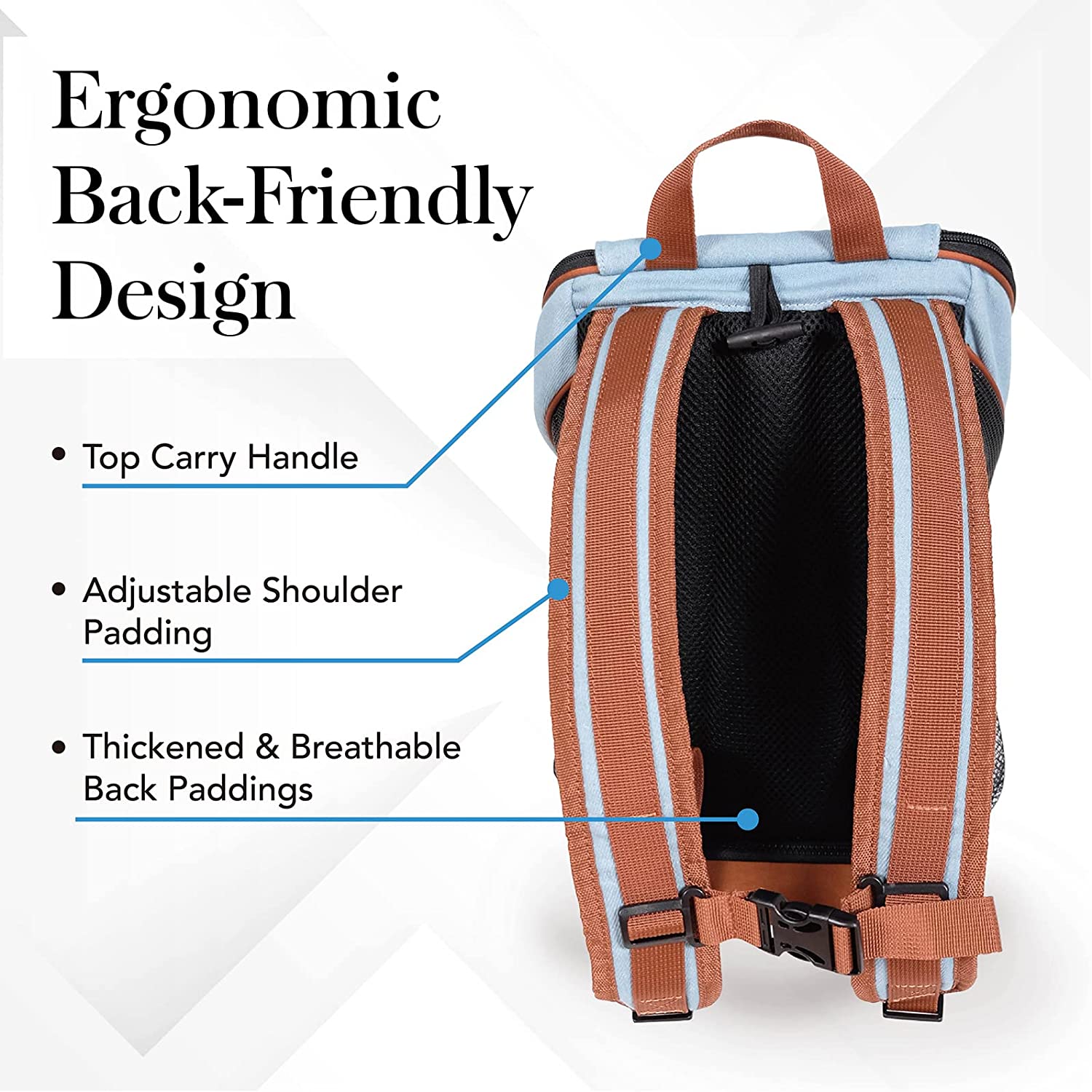 Denim Fun Lightweight Pet Backpack - Denim - 17