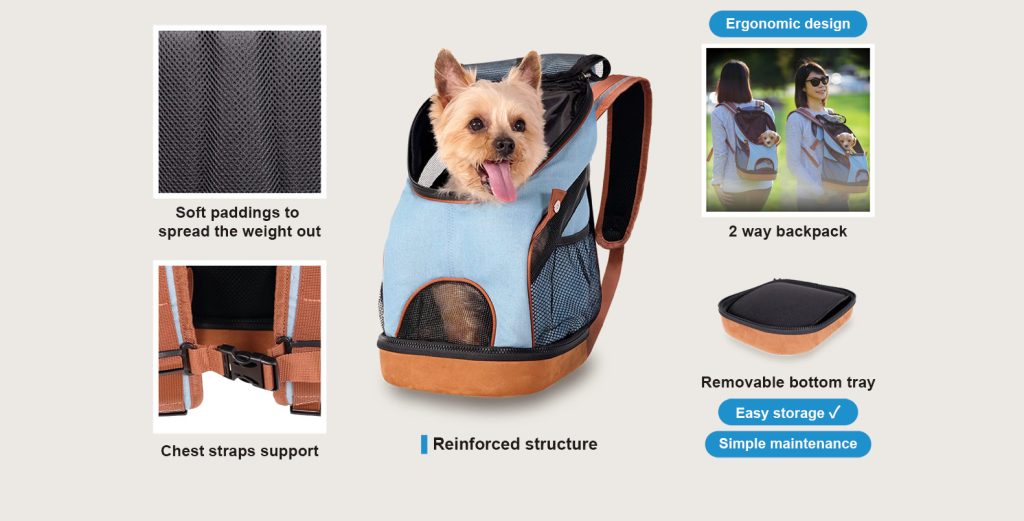 Denim Fun Lightweight Pet Backpack - Denim - 11