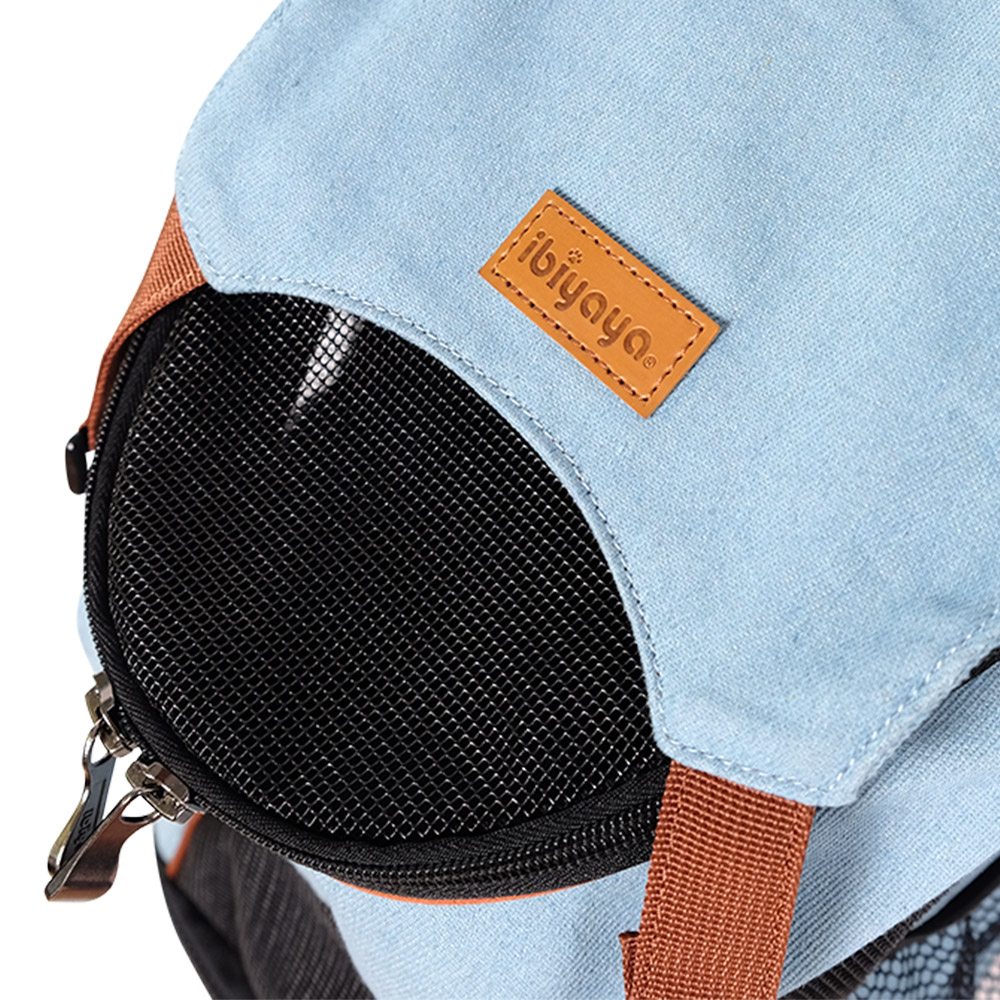 Denim Fun Lightweight Pet Backpack - Denim - 7