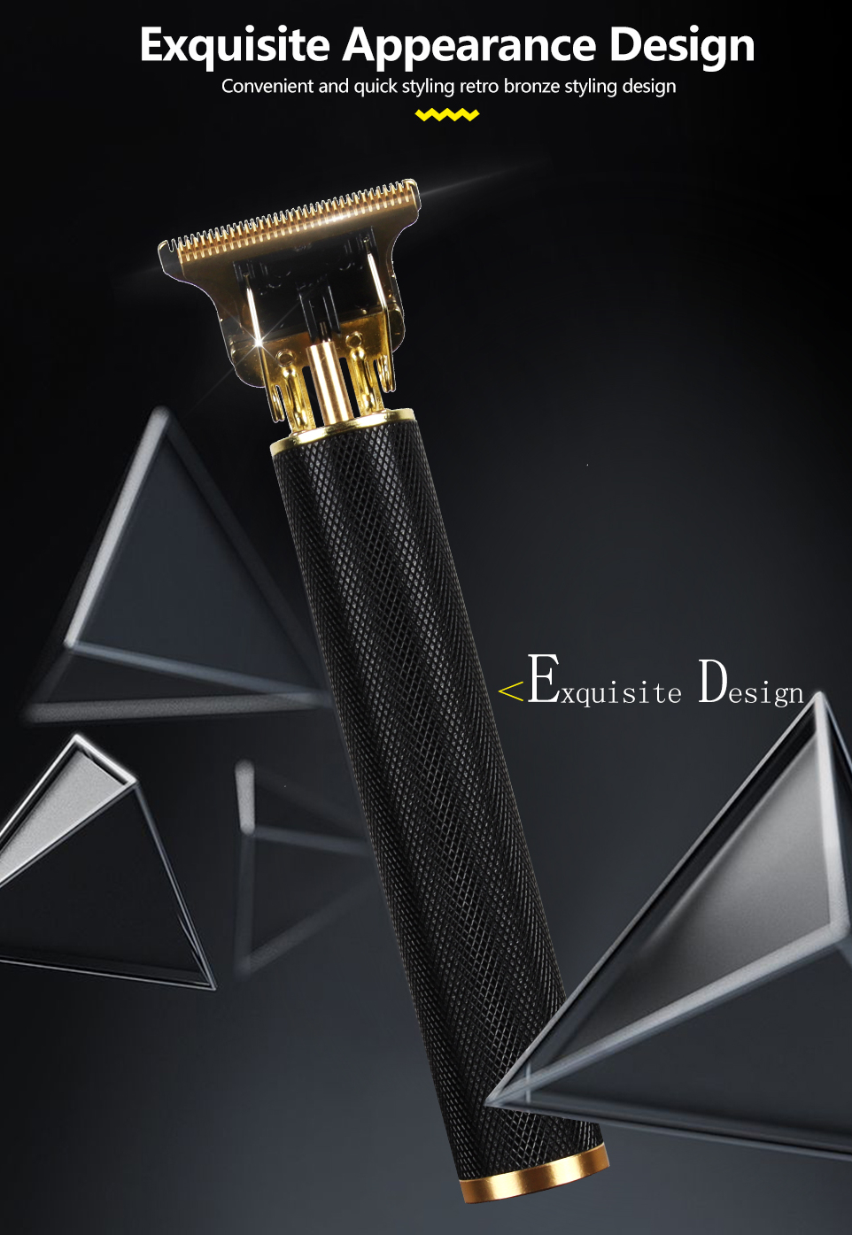 Hair & Beard Trimmer Deluxe Kit + Free Shaving Apron - Black - 5