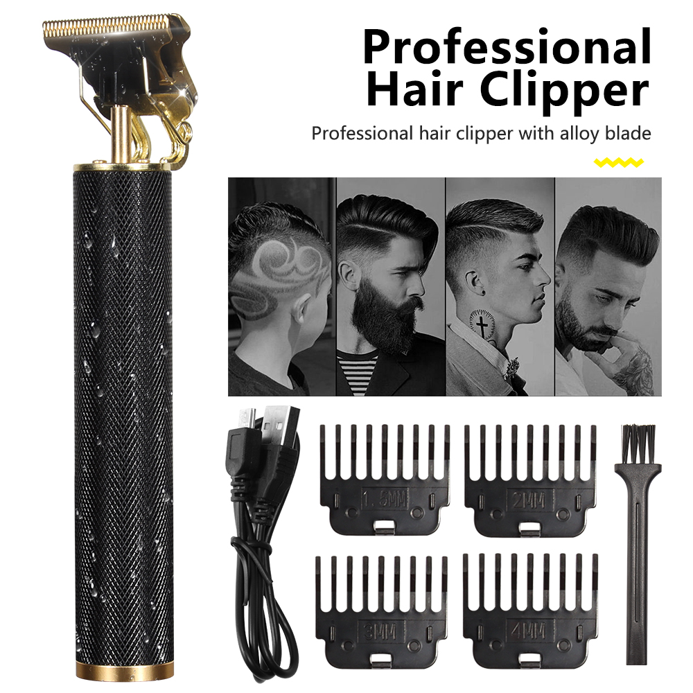 Hair & Beard Trimmer Deluxe Kit + Free Shaving Apron - Black - 11