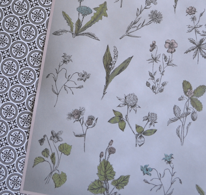 Designpapper - ark med vårblommor