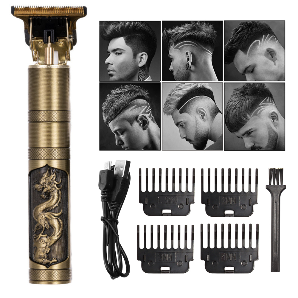 Hår & Skäggtrimmer Deluxe Kit + Gratis rakförkläde - Drake - 8