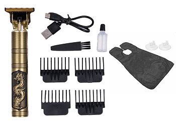 Hair & Beard Trimmer Deluxe Kit + Free Shaving Apron - Drake