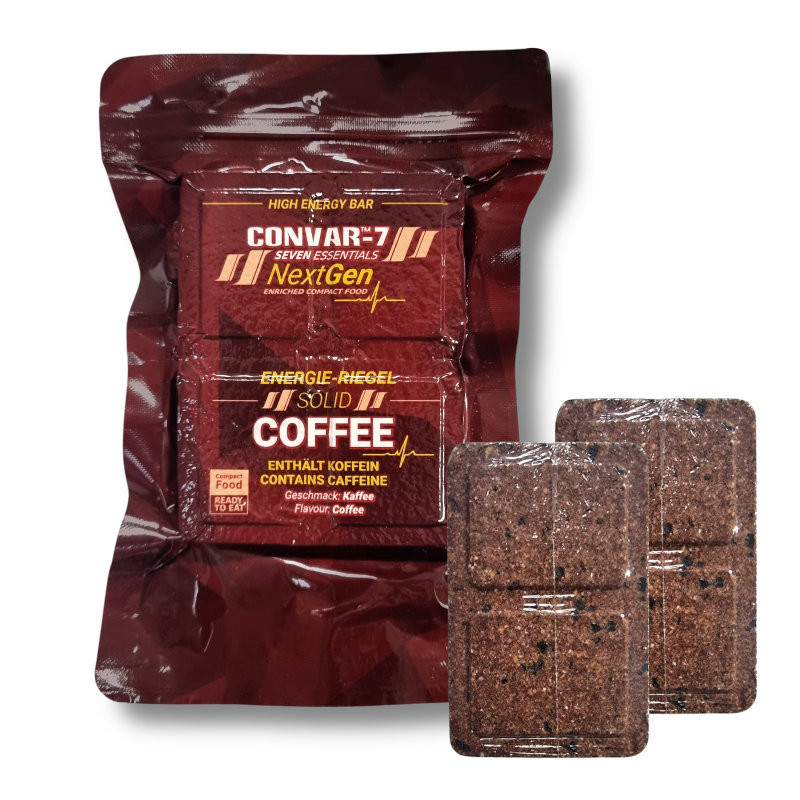 Convar Emergency Food | NextGen Energy Bar Solid Coffee 10 års hållbarhet | 120g