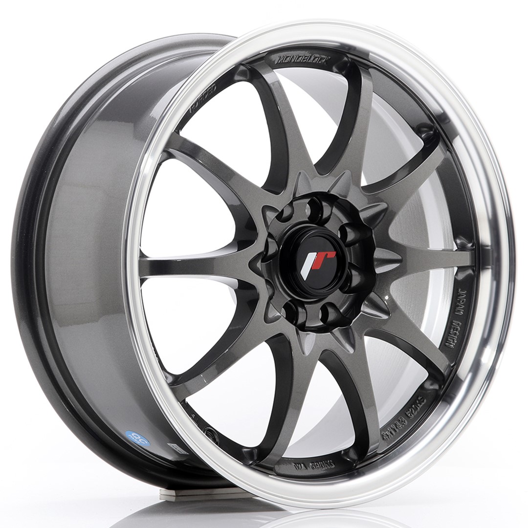 16" JR Wheels JR5 - Gun Metal Machined Lip