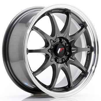 16" JR Wheels JR5 - Gun Metal Machined Lip
