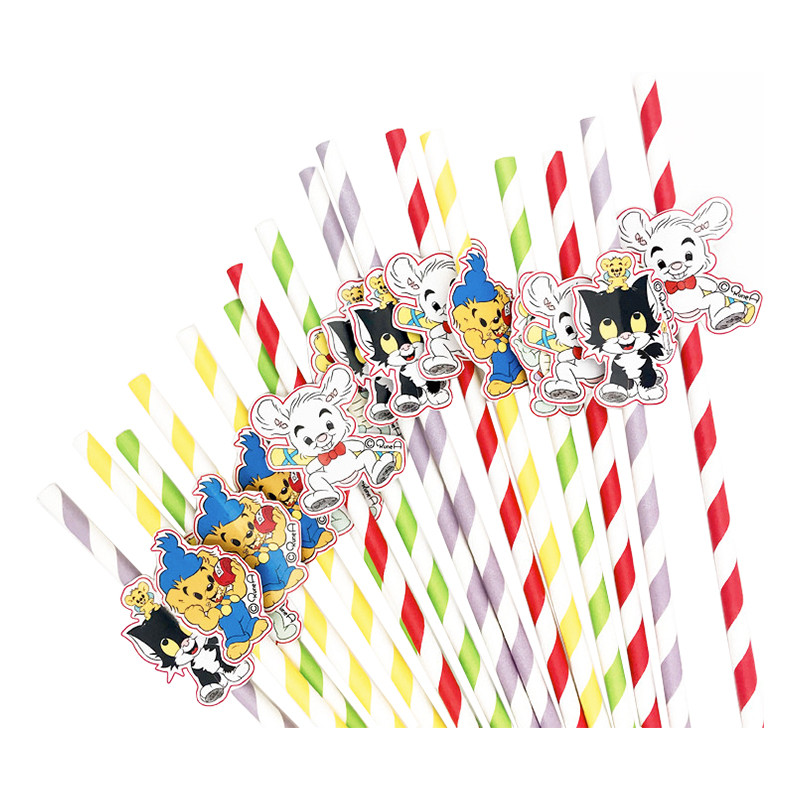 Papperssugrör 16st - Bamse