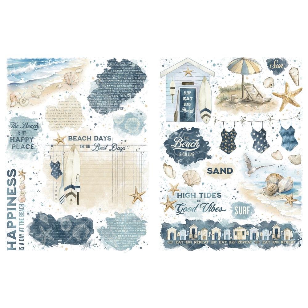Graphic45 - Rub-On Transfers - The Beach Is Calling - 2