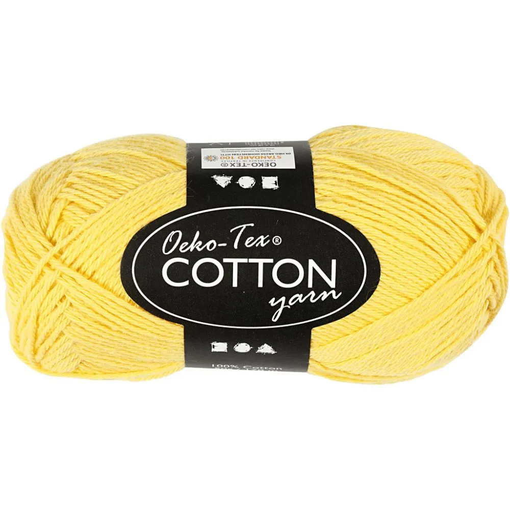 Oeko-Tex Cotton garn - Gul 8/4