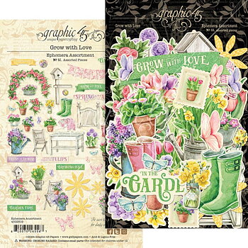 Graphic45 - Ephemera Die-Cut Assortment - Grow With Love