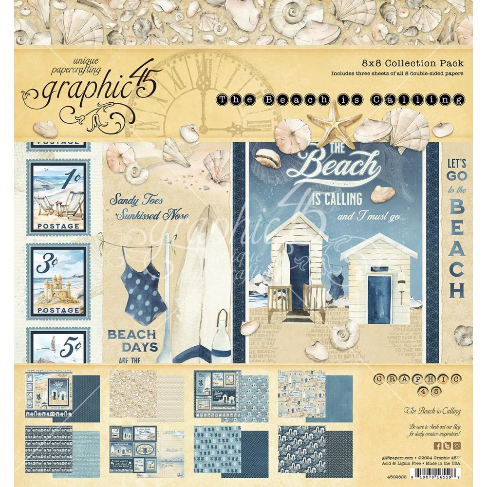 Graphic45 - Collection Pack 8x8 - The Beach Is Calling