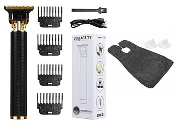 Hair & Beard Trimmer Deluxe Kit + Free Shaving Apron - Black