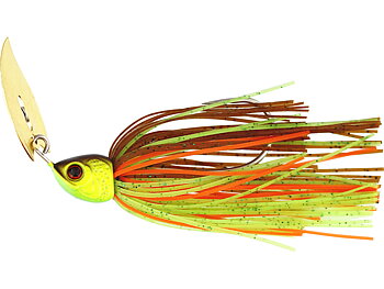 BLADEBITE V2 TUNGSTEN BLADED JIG IS A CHATTERBAIT FROM WESTIN. GOOD PERCH LURE. BROWN CHARTREUSE
