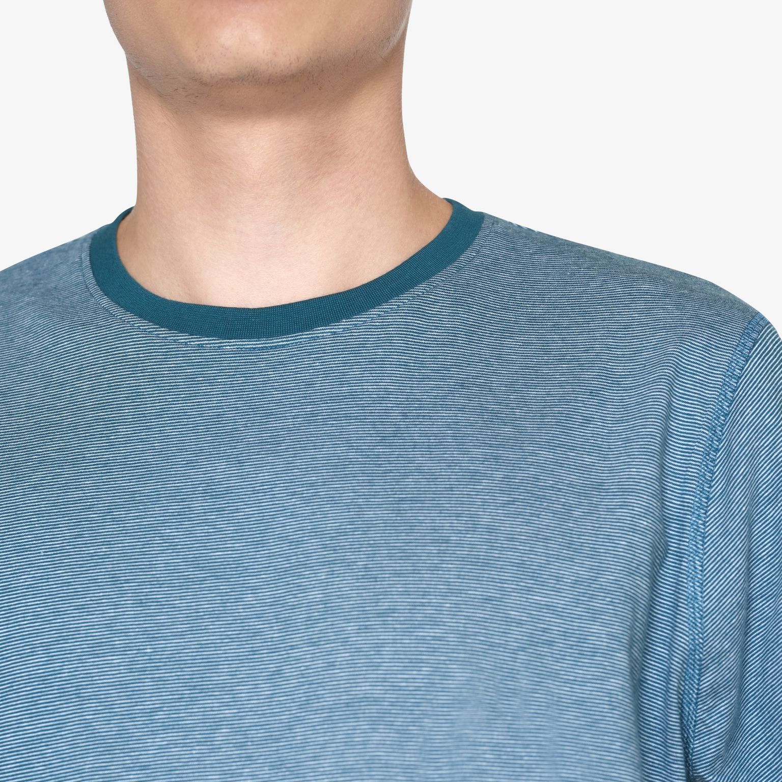 Signal - Yann Mini Stripe Tee - Atlantic Green  - 3