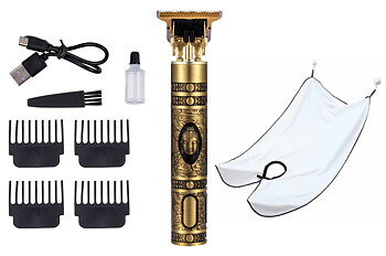 Hair &amp; Beard Trimmer Deluxe Kit + Free Shaving Apron - Buddha