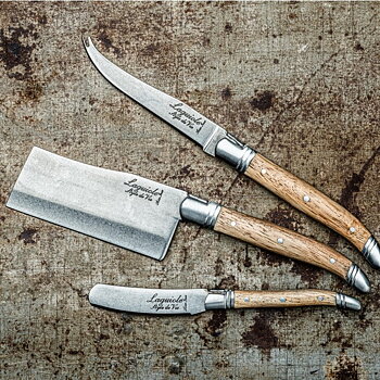 Laguiole Ostknivset 3 delar Oak Wood Stonewash