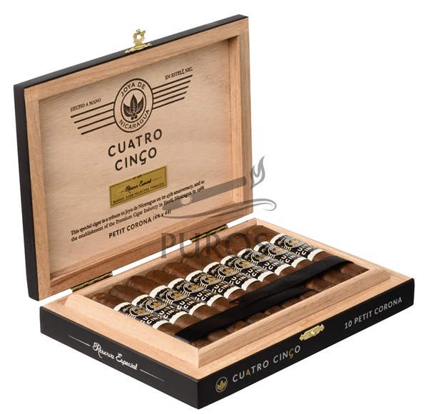Joya De Nicaragua Cuatro Cinco Reserva Especial Petit Corona Öppen Cigarrlåda 10p