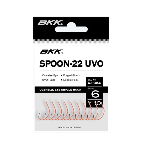 BKK Spoon-22 UVO Single Lure Hook