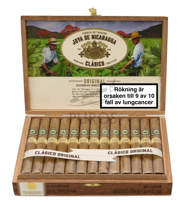 Joya de Nicaragua Clasico Original Seleccion B Corona Öppen Cigarrlåda 25p