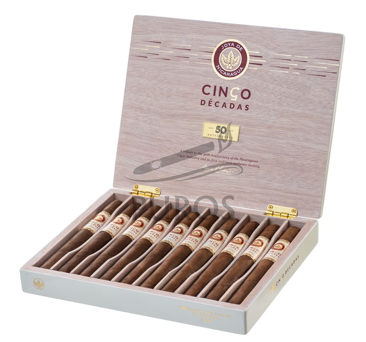 Joya de Nicaragua Cinco Decadas El General Churchill Öppen Cigarrlåda 10p