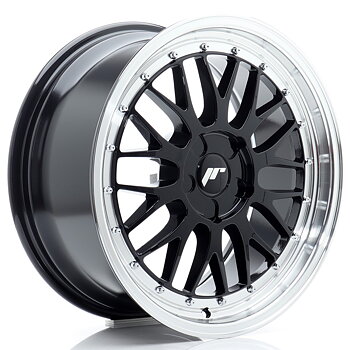 18" JR Wheels JR23 - Glossy Black Machined Lip