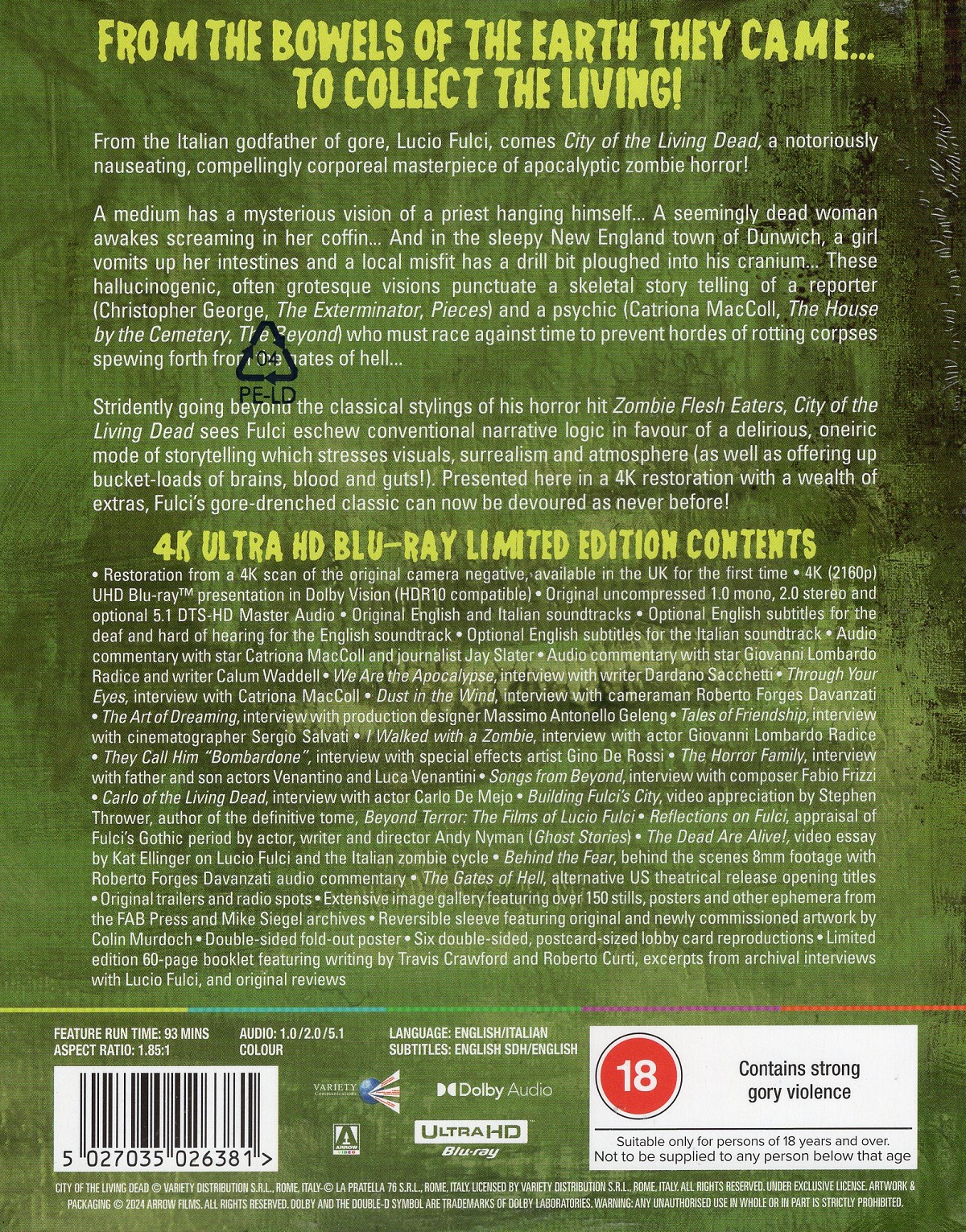 City of the Living Dead (Limited Edition) (ej svensk text) (4K Ultra HD) - 2