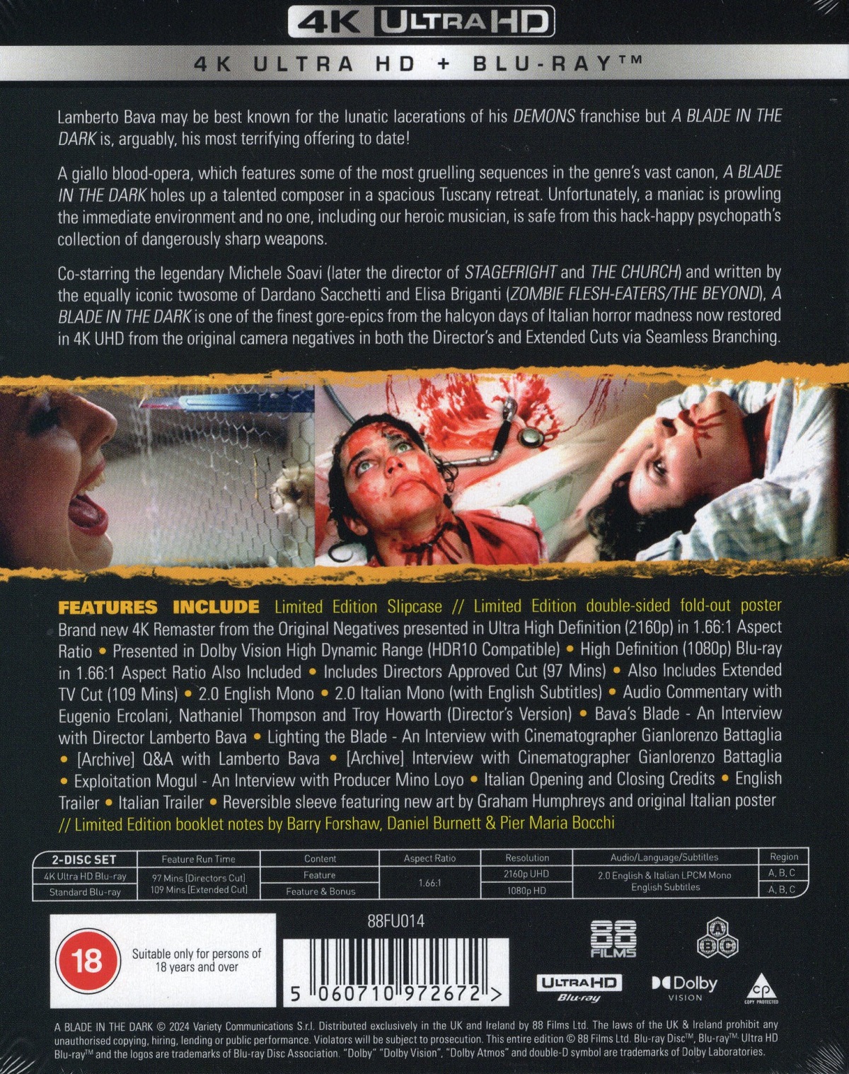 A Blade In the Dark (Limited Edition) (ej svensk text) (4K Ultra HD + Blu-ray) - 2