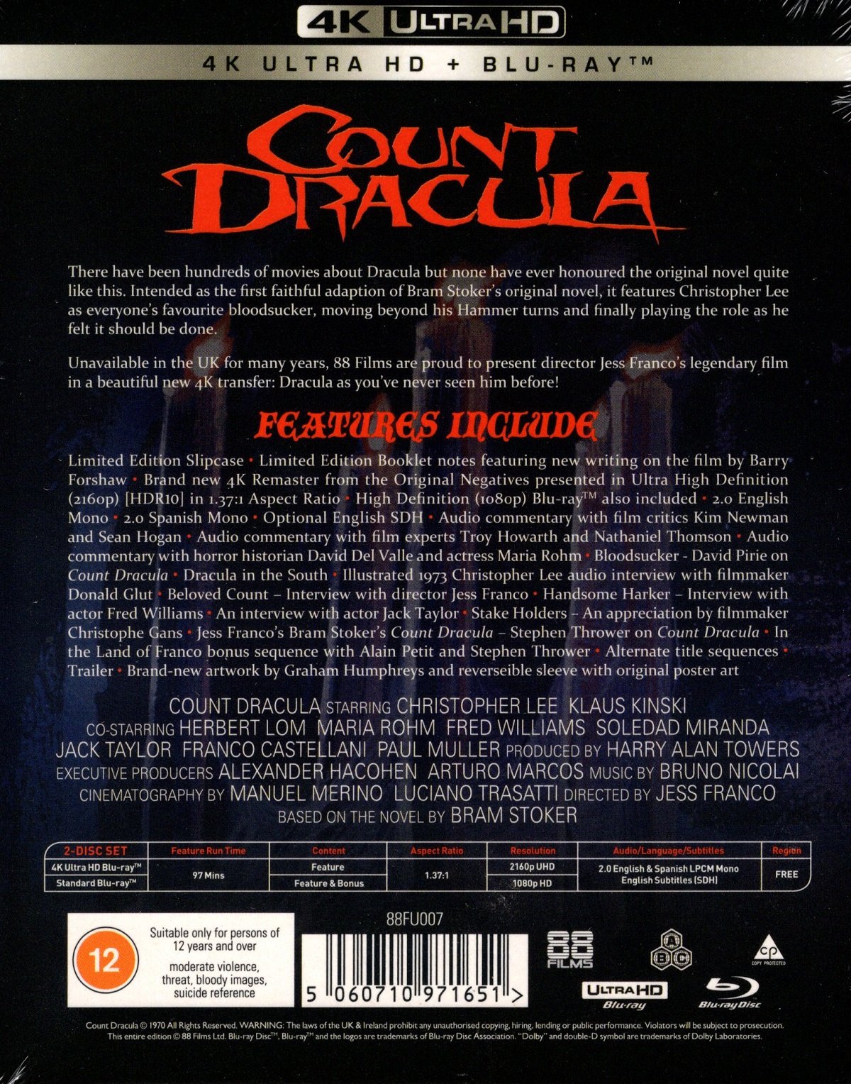 Count Dracula (Limited Edition) (ej svensk text) (4K Ultra HD + Blu-ray) - 2