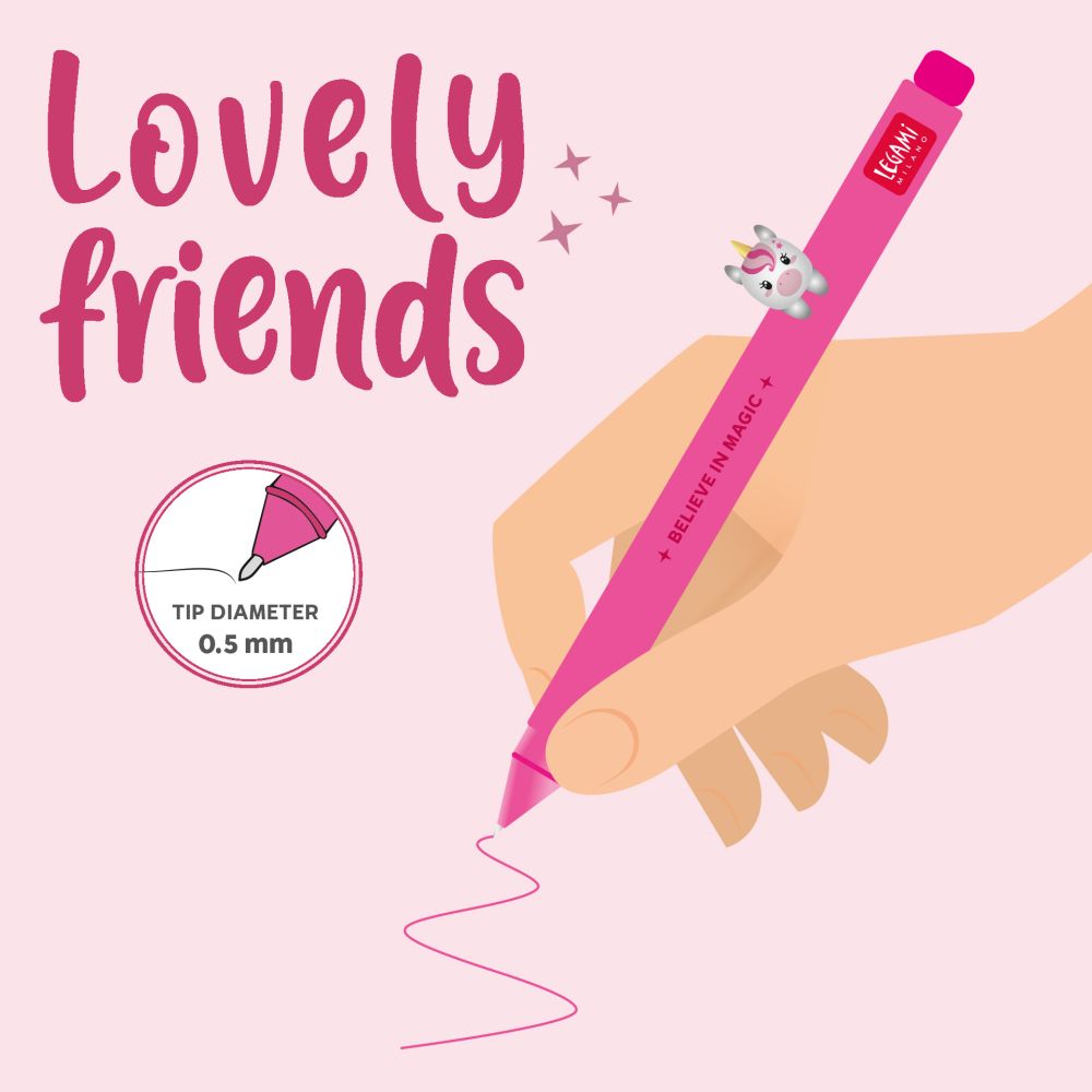Lovely friends / Cuddling pets pen, Unicorn, Neon pink - 4