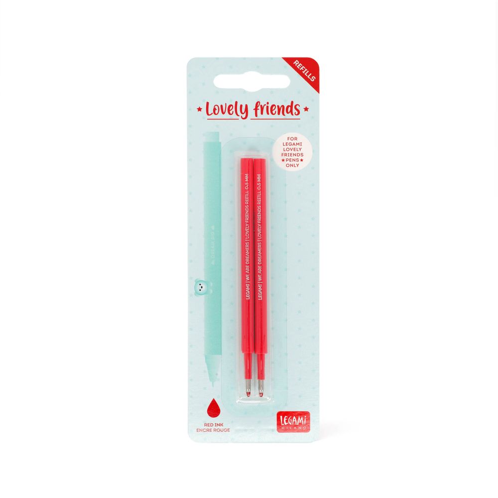 Refills för Lovely friends/Cuddling pets pens, 2 st., Röda