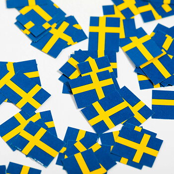 Konfetti - Sverigeflaggor 150-pack