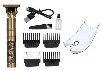 Hair & Beard Trimmer Deluxe Kit + Free Shaving Apron - Dragon