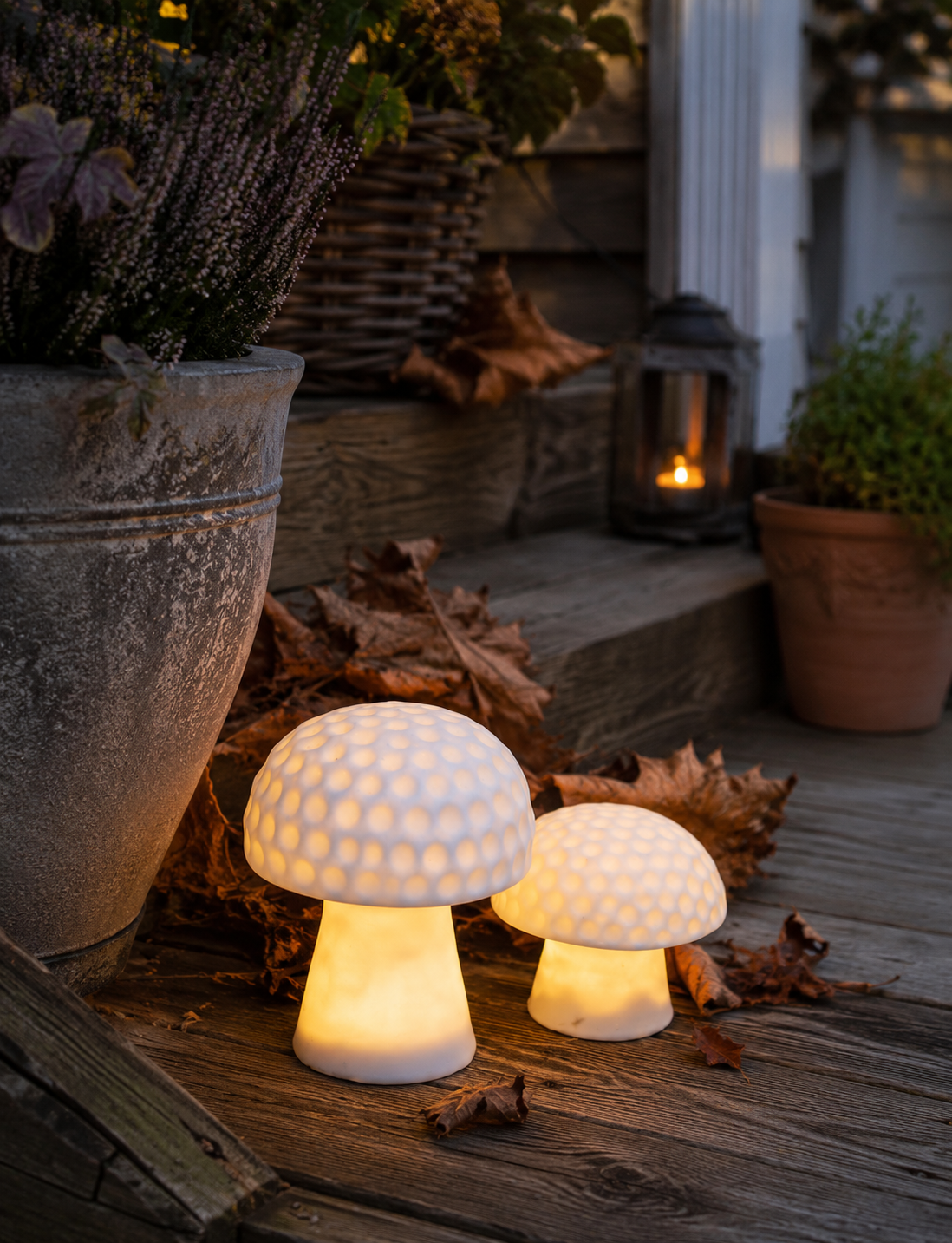 Solar decoration - Solar lighting - Mushroom - 19x15.7x19 cm - 11
