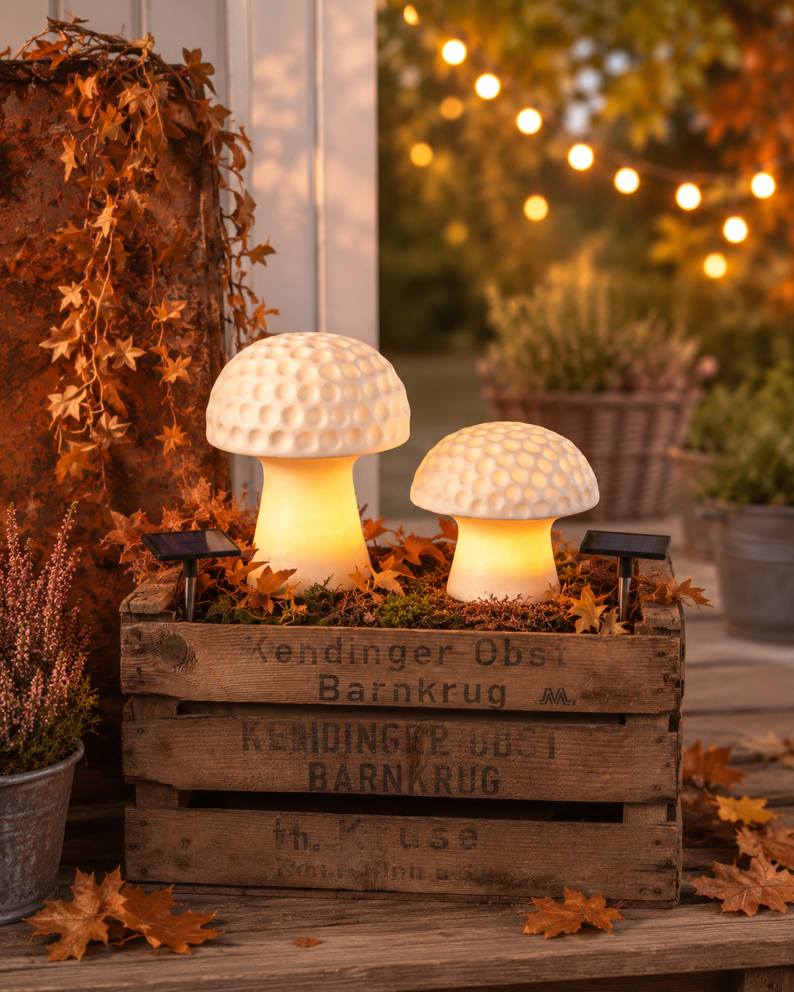 Solar decoration - Solar lighting - Mushroom - 19x24x19 cm - 9