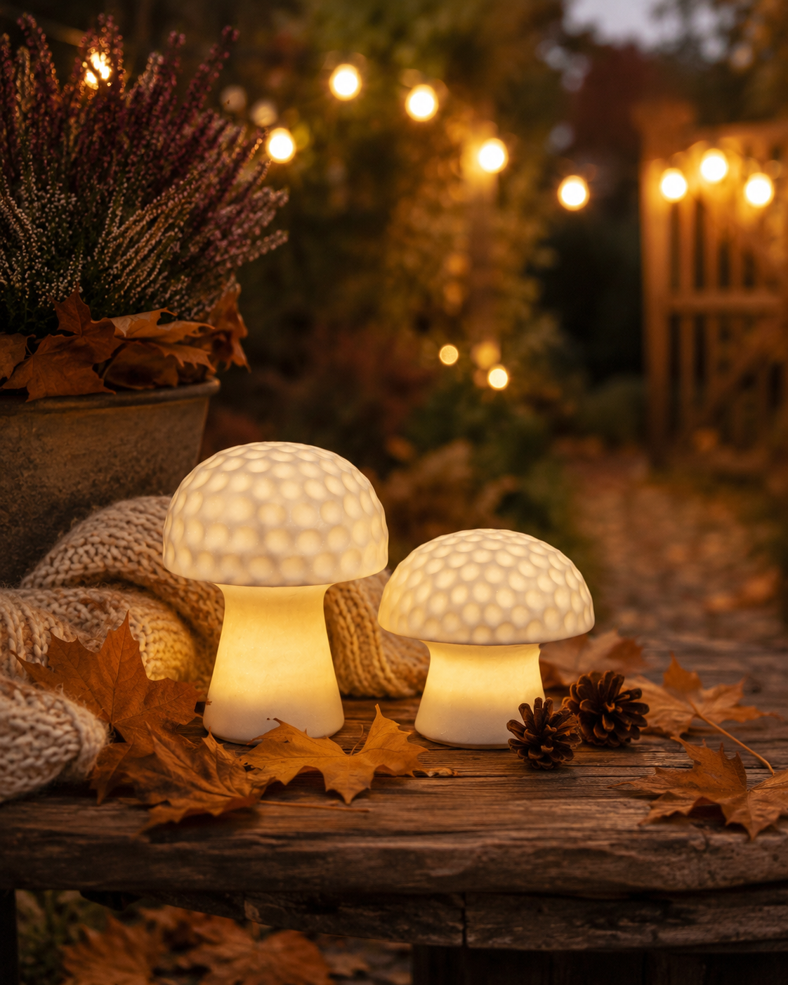 Solar decoration - Solar lighting - Mushroom - 19x24x19 cm