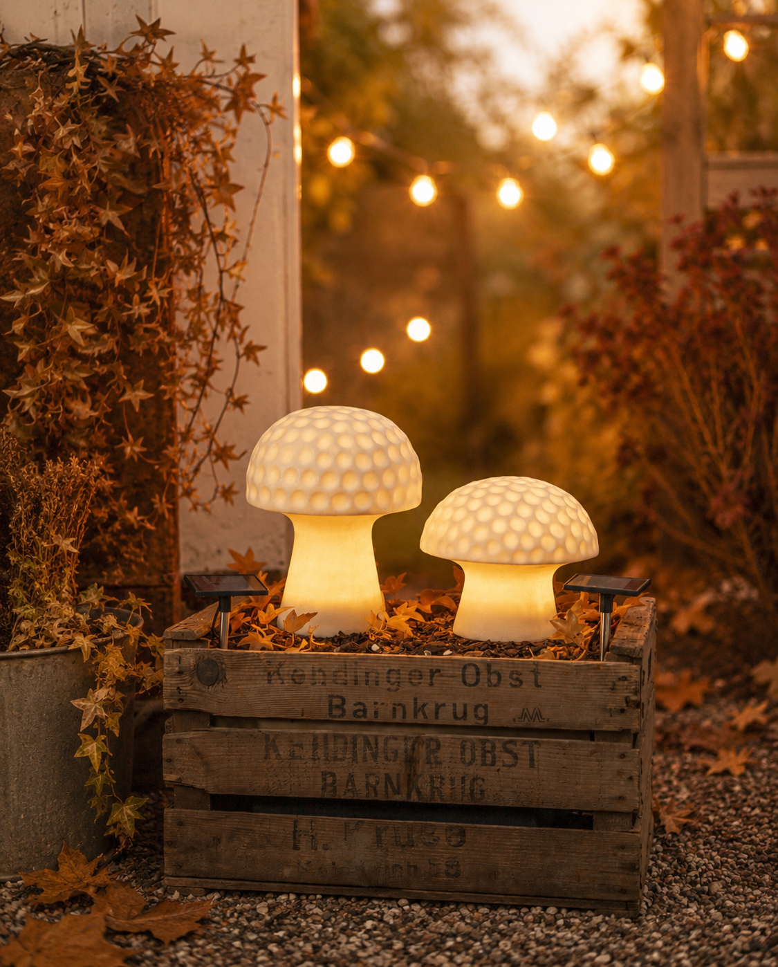 Solar decoration - Solar lighting - Mushroom - 19x24x19 cm - 8