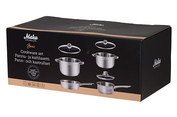Basic panna och kastrull, set 7 delar